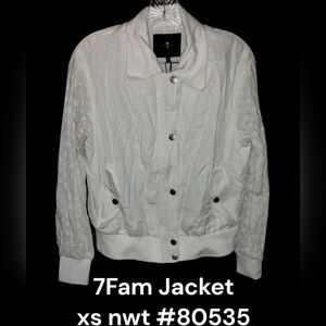 7FAM Moto Jacket XS white nwt